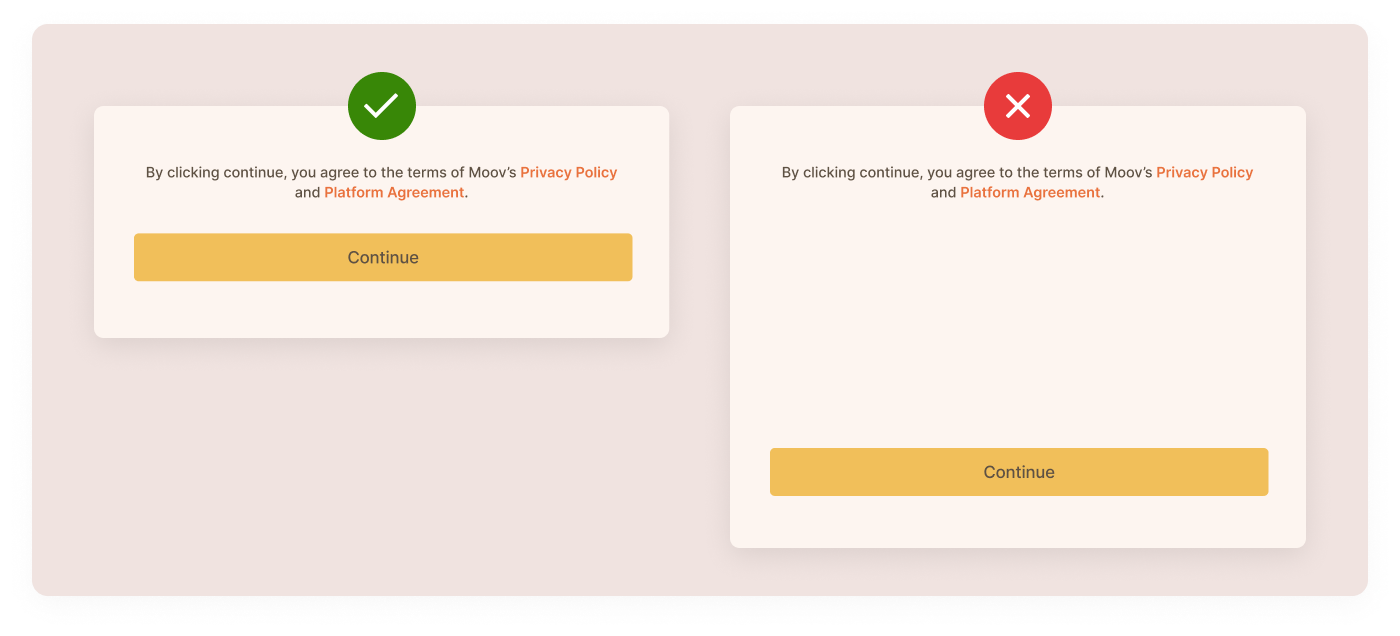 Moov Drop button spacing